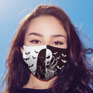 Jack Skellington and Sally The Nightmare Before Christmas Face Mask