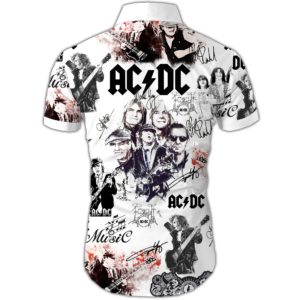 ACDC Summer Short Sleeve Hawaiian Beach Shirt