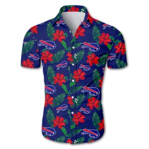Buffalo bills tropical flower Hawaiian Beach Shirt