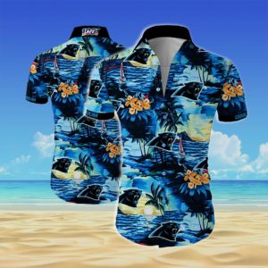 Carolina panthers Summer Short Sleeve Hawaiian Beach Shirt Carolina panthers Summer Short Sleeve Hawaiian Beach Shirt