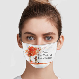 Cat  Its The Most Wonderful Time Of The Year Cloth Face Mask Reusable