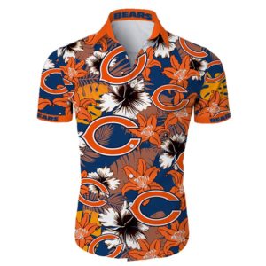 Chicago bears tropical flower Hawaiian Beach Shirt Chicago bears tropical flower Hawaiian Beach Shirt