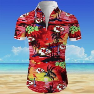 Kansas city chiefs cannabis Summer Short Sleeve Hawaiian Beach Shirt