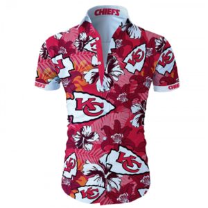 Kansas city chiefs tropical flower Hawaiian Beach Shirt