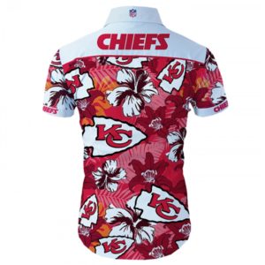 Kansas city chiefs tropical flower Hawaiian Beach Shirt