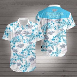 Keystone light beer Hawaiian Beach Shirt