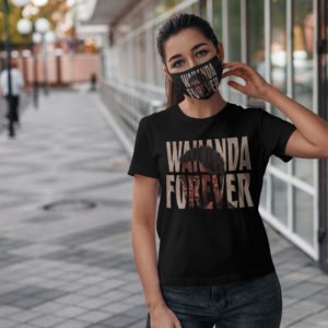 RIP Chadwick Boseman Wakanda Forever face mask