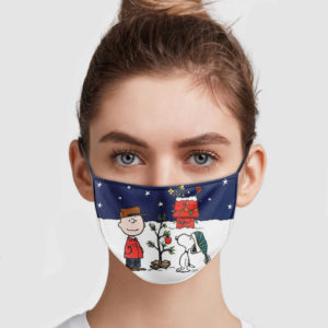 Snoopy And Charlie Brown Christmas Cloth Face Mask Reusable