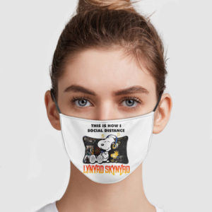 Snoopy  This Is How I Social Distance Lynyrd Skynyrd Cloth Face Mask Reusable