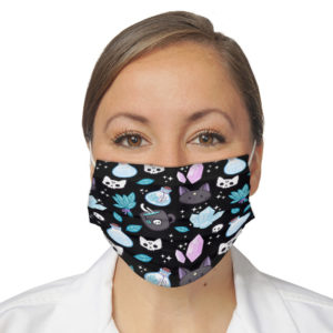 Cute Cat Witch With Potion Face Mask