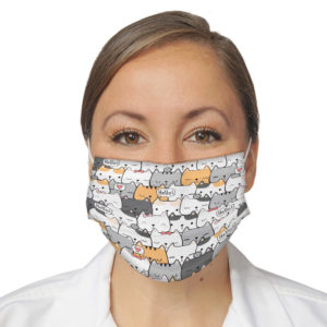 Cute Japanese Anime Cartoon Cats Face Mask