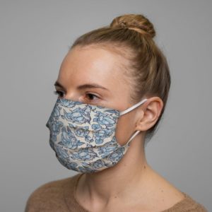 Funny Adult Blue Penis Flower Humor Face Mask