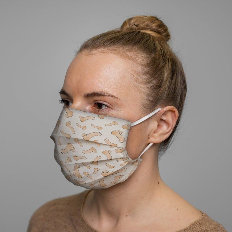 Adult Humor Penis Pattern Face Mask