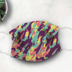 Camouflage Pattern Face Mask Patel Camouflage Print Face Mask