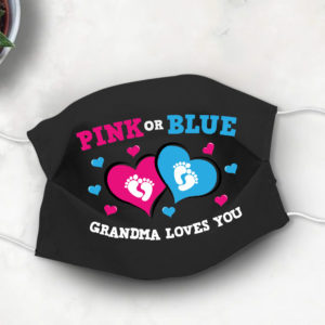 Pink Or Blue Daddy Loves You Baby Shower Gender Revel Face Mask