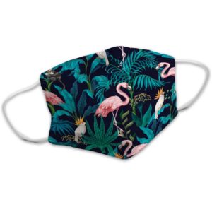 Tropical Summer Forest Flamingo Reusable Face Mask
