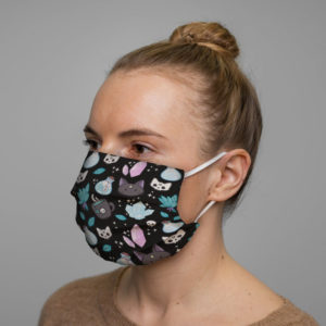 Cute Cat Witch With Potion Face Mask