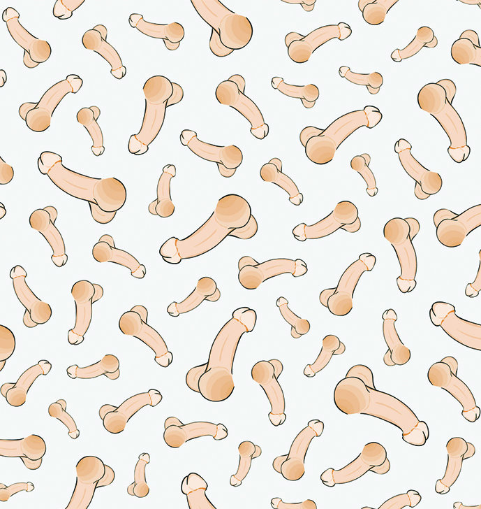 Adult Humor Penis Pattern Face Mask