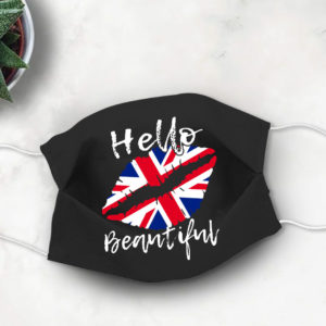 British Flag Face Mask Great Britaon Lips Hello Face Mask