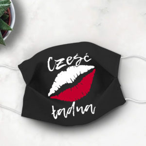 Polish Flag Face Mask Polish Lips Hello Face Mask