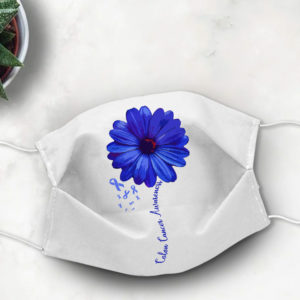 Colon Cancer Awareness Face Mask Colon Cancer Warrior Face Mask