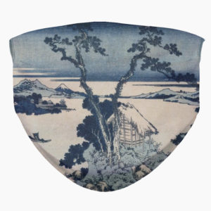 View of Mt Fuji Hokusai Face Mask