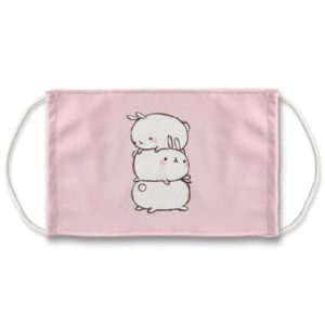 Molang Fat Potato Bunny Pooped Tired Face Mask