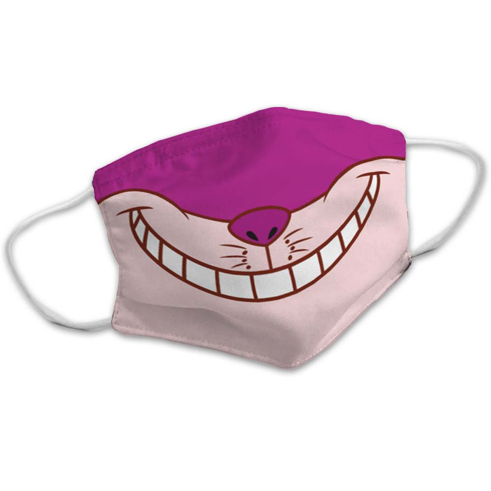 Pink Cartoon Cat Face For Kitten Lovers Face Mask Pink Cartoon Cat Face For Kitten Lovers Face Mask