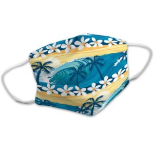 Tropical Summer Beach Surfing Reusable Face Mask