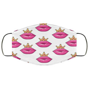 Sexy Lips Pop Art Lips  Queen Crown Face Mask