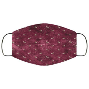 Honey Bee Burgundy Face Mask