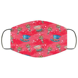 Red Statue of Liberty July 4th American Flag Face Mask