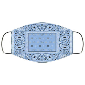 Light Blue Bandana Face Mask