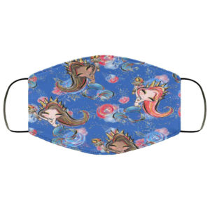 Cute Mermaid July 4th American Flag Face Mask