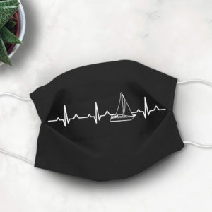 Sailing Boat Heartbeat Player Dad Face Mask