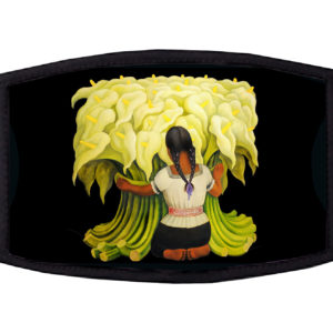 Flower Vendor Girl with Lilies Diego Rivera Face Mask