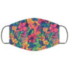 Neon Floral Print Face Mask Reusable