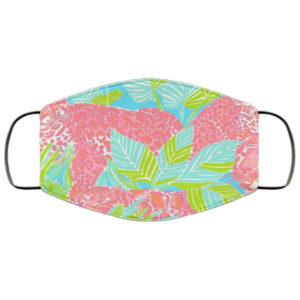 Pink Leopard Lilly Print Face Mask
