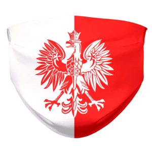 Polish Coat of Arms Herb_Polski Crest insignia Eagle Face Mask Red Field White Polish Eagle