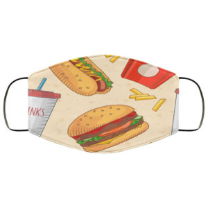 Burger Fries Face Mask