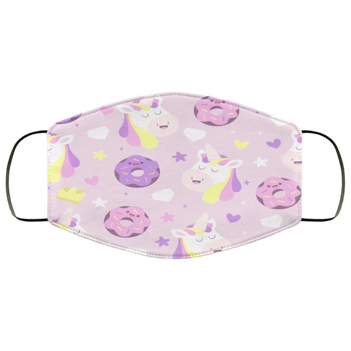 Unicorns Donuts Face Mask