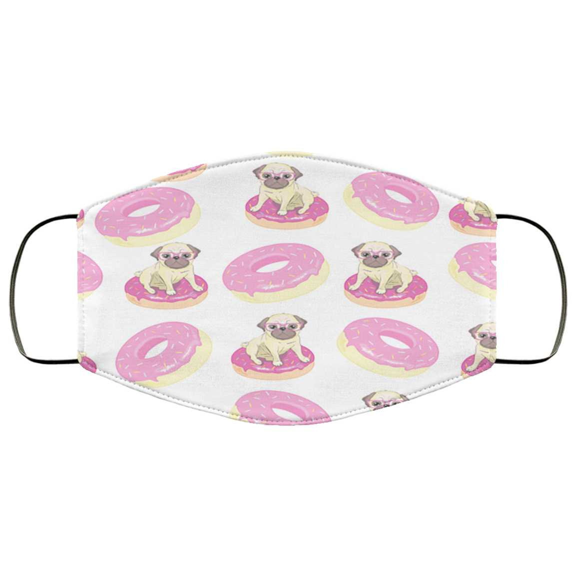 Pug MomPug Dad Pug Dog  Donut Face Mask