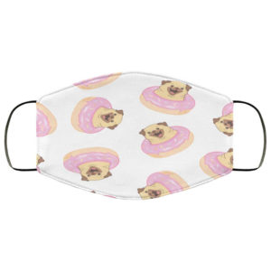 Pug Dog Donut Face Mask