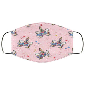 Unicorn Lashes July 4th American Flag Face Mask