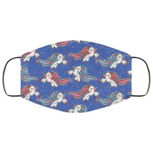 Unicorn July 4th American Flag Face Mask