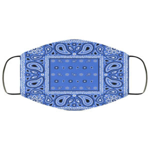 Blue Bandana Face Mask