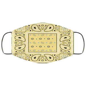 Outlaw Country USA Yellow Bandana Face Mask