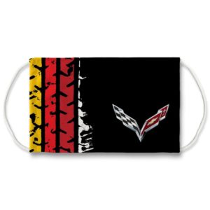 Corvette Tread Mask Black With Hood Emblem Face Mask
