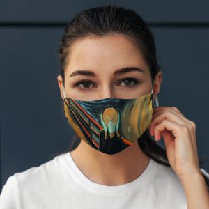 Social Distancing Scream Art Painting Funny Face Mask