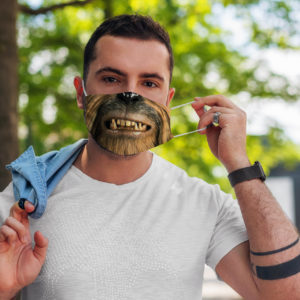 Hairy Monster Character Nerd Geek Gift Face Mask